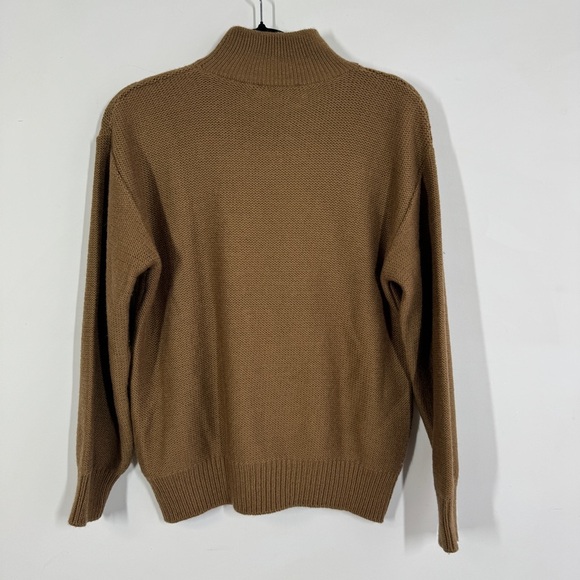 Madison Avenue New York Camel Brown Merino Wool Sweater Made in Italy - Picture 10 of 12